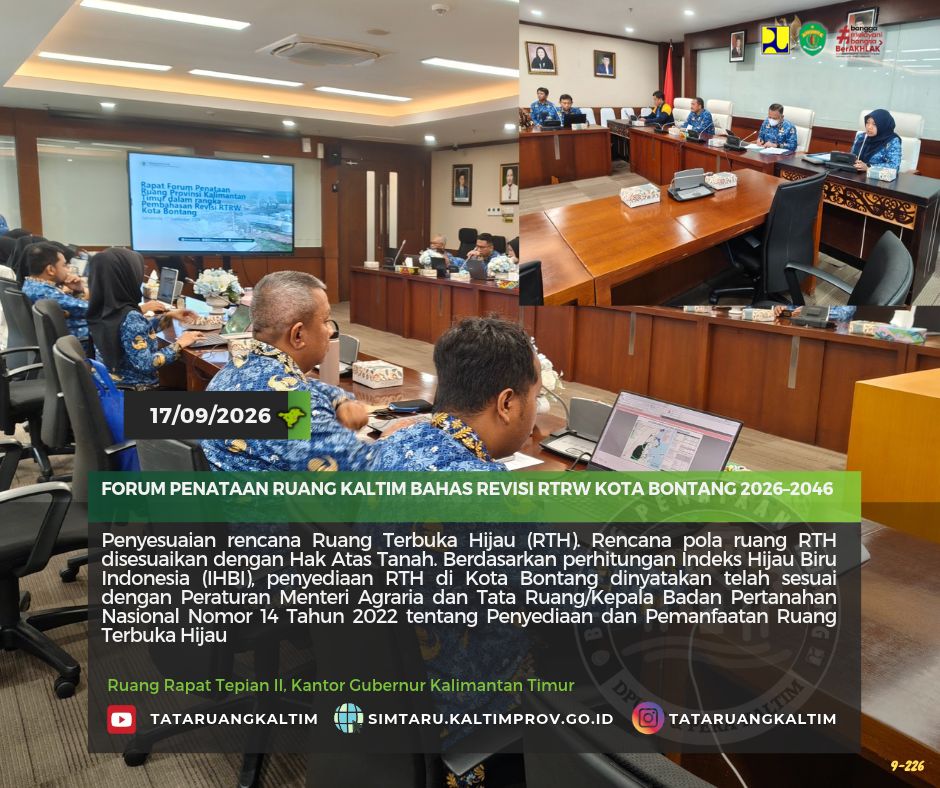 Forum Penataan Ruang Kaltim Bahas Revisi RTRW Kota Bontang 2026–2046