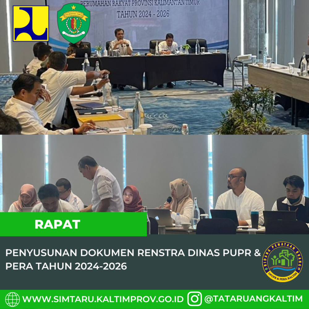 Penyusunan Dokumen Renstra Dinas PUPR & PERA Tahun 2024-2026